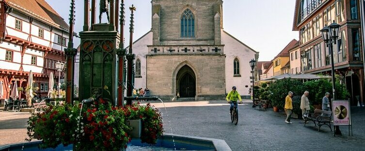 Blick auf den Marktplatz in Bad Saulgau